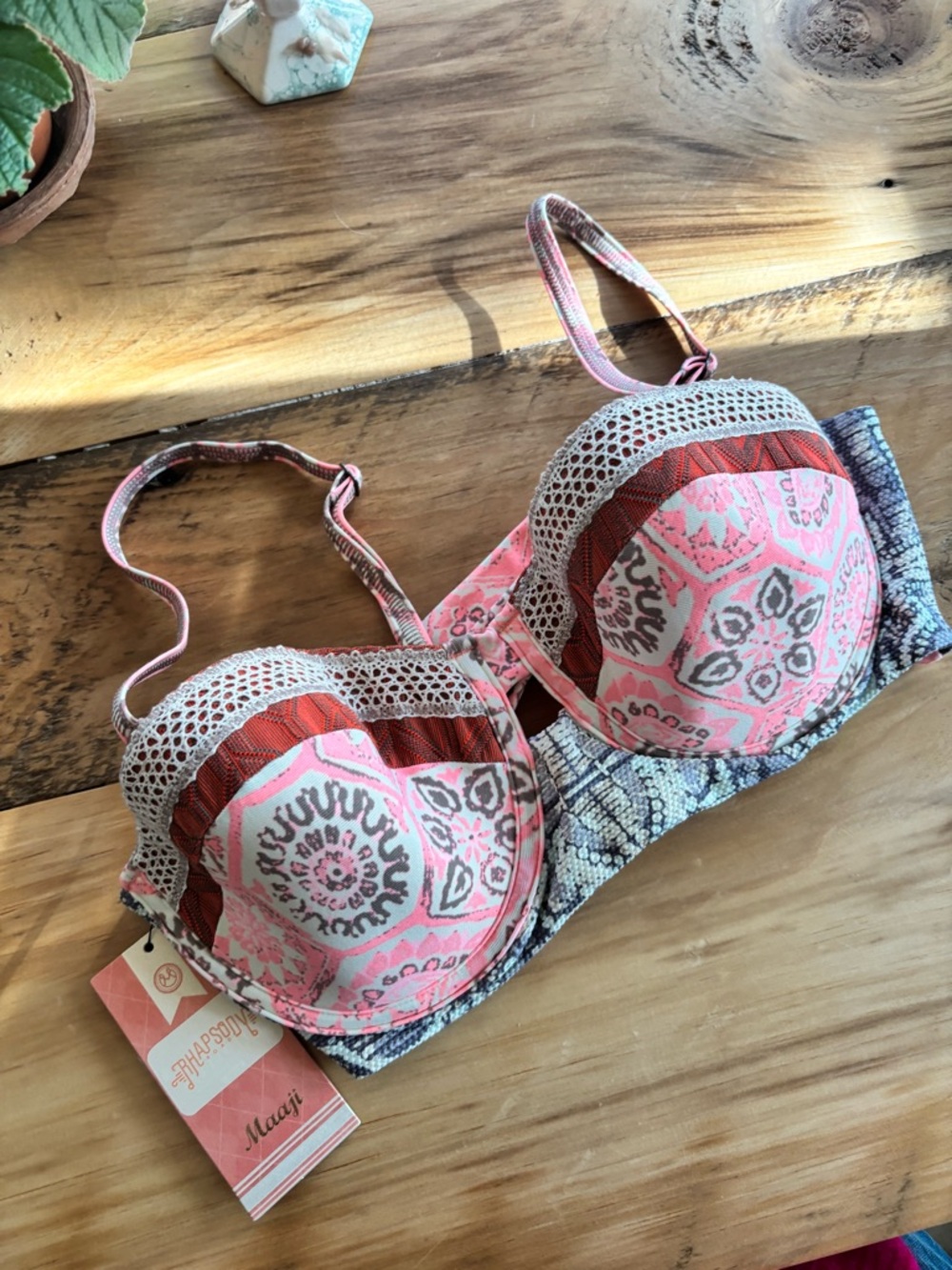 NWT Rhapsody Road Maaji bikini top XL